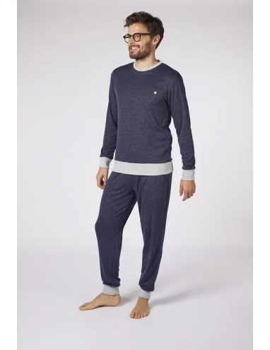 Pyjama coton gratté homme